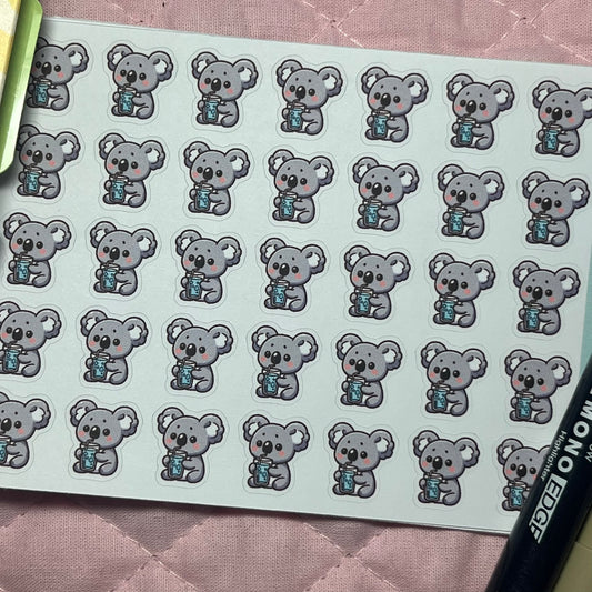 Koala Hydrate Icon Planner Stickers