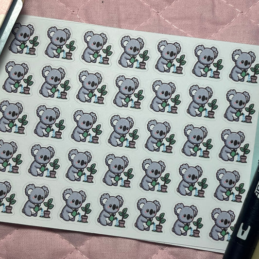 Koala Water Plants Icon Planner Stickers