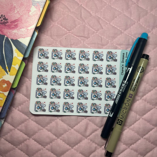 Koala Laundry Icon Planner Stickers