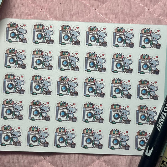 Koala Laundry Icon Planner Stickers