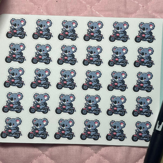 Koala Ride Icon Planner Stickers