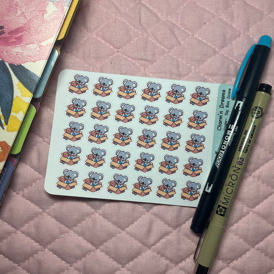 Koala Toy Box Icon Planner Stickers