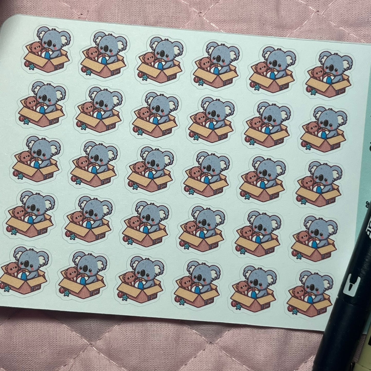 Koala Toy Box Icon Planner Stickers