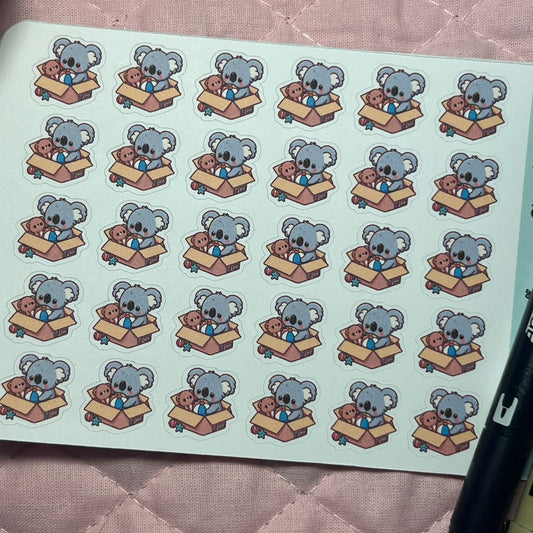 Koala Toy Box Icon Planner Stickers