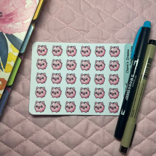 Money Piggy Bank Icon Planner Stickers