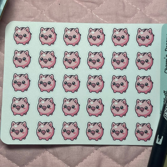 Money Piggy Bank Icon Planner Stickers