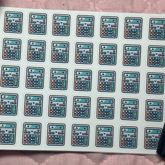Money Calculator/ Budget Calculating Icon Planner Stickers