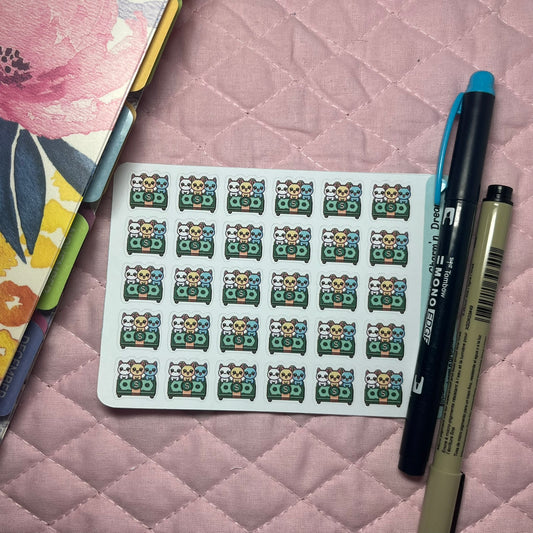 Money Cash Kitties Planner Stickers