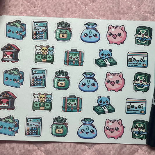 Money- Sampler Planner Stickers