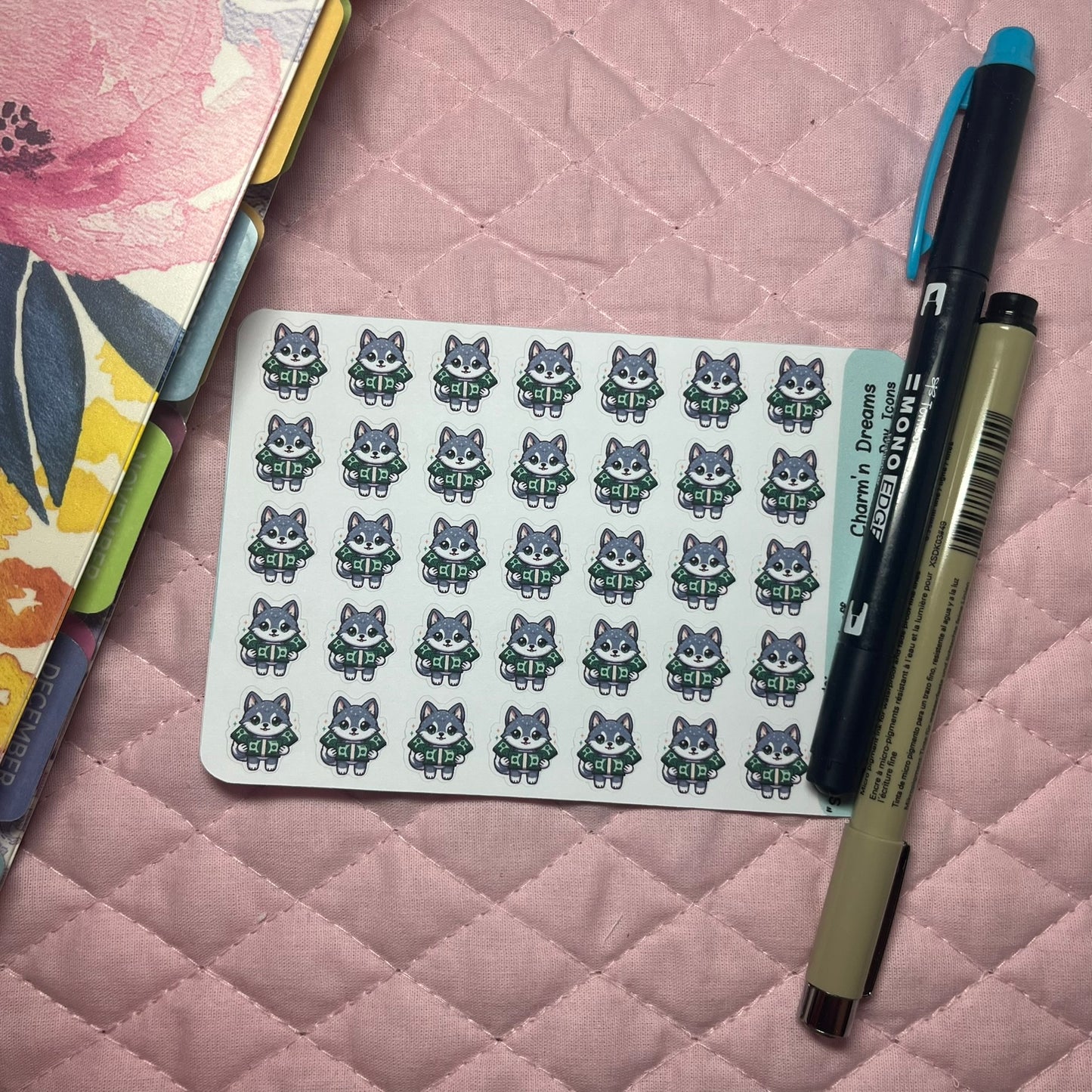 Wolf Pay Day Planner Stickers