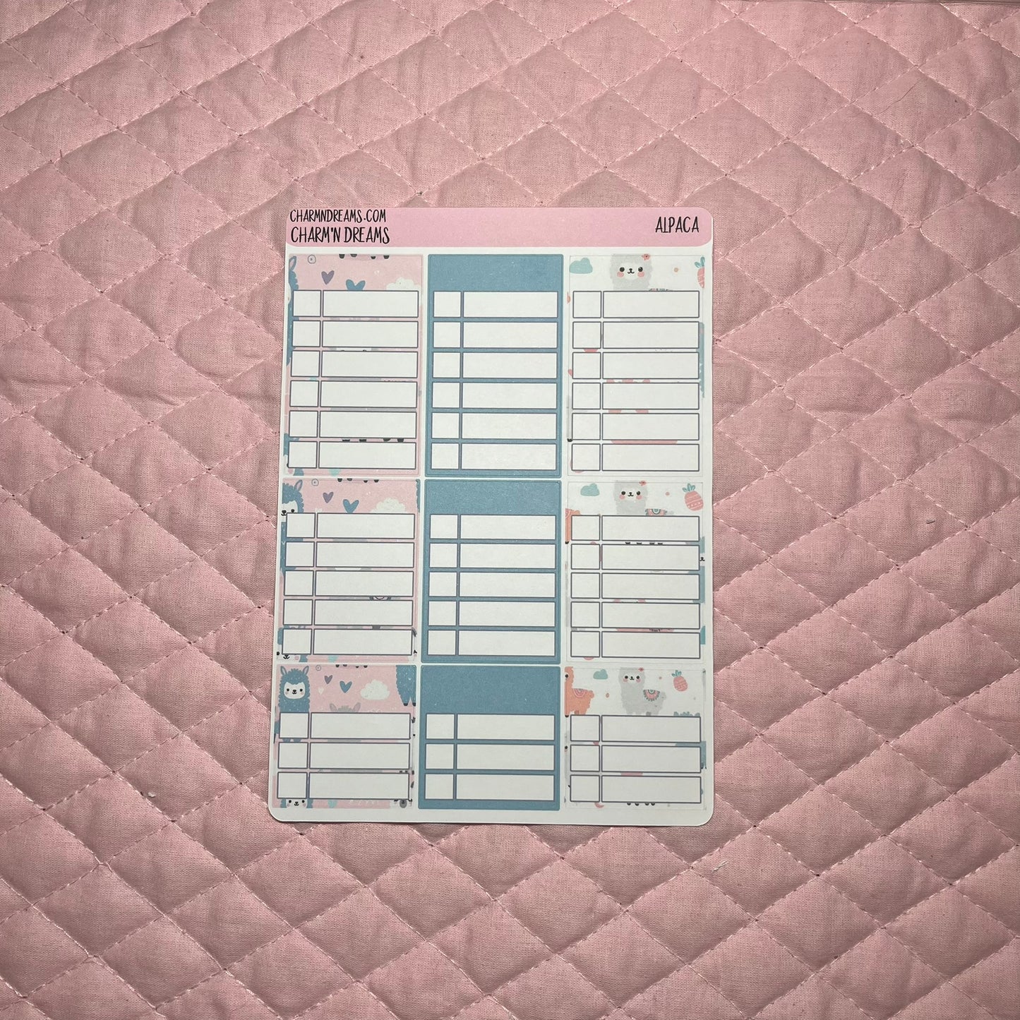 Alpaca Planner Sticker Kit