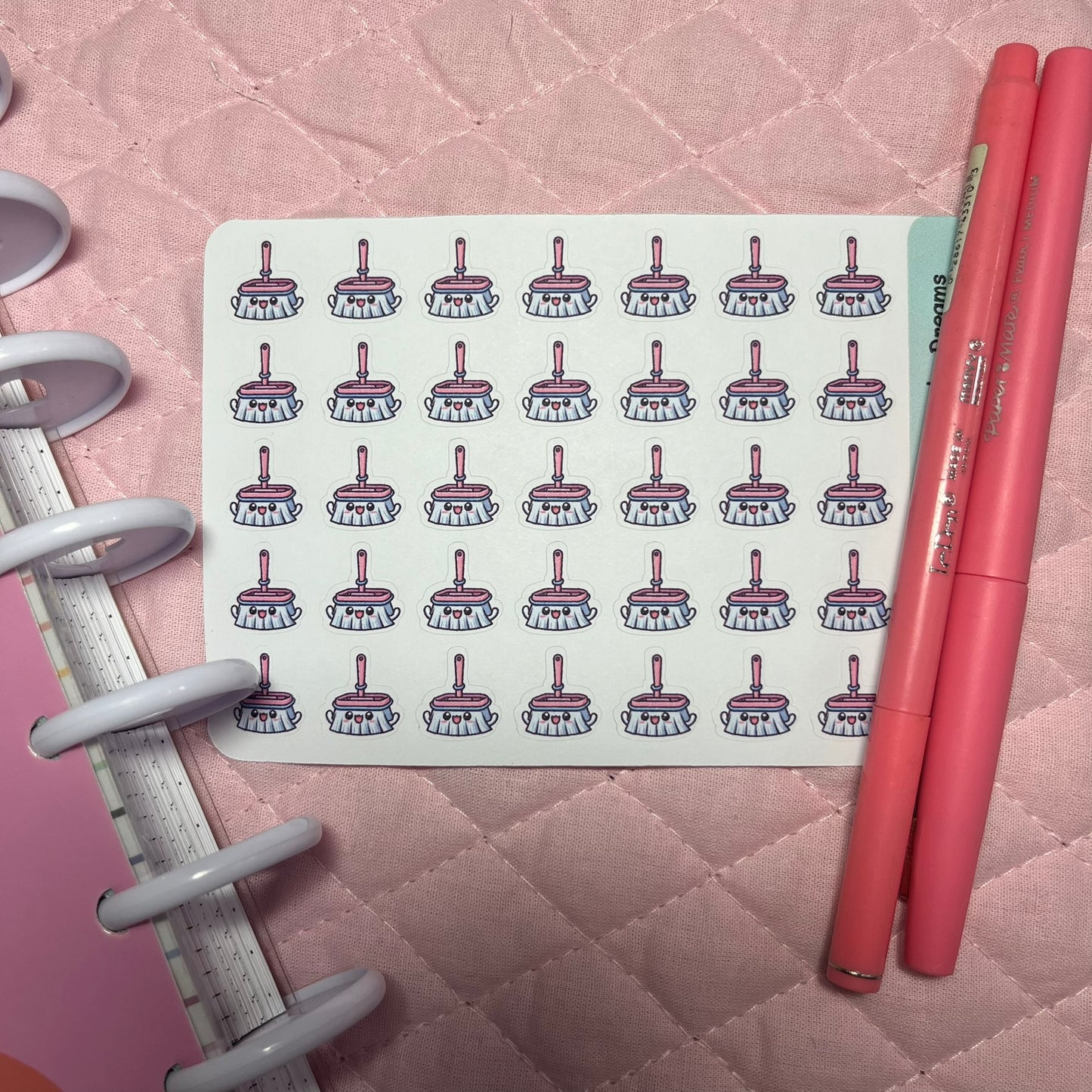 Cleaning Sweep Icon Planner Stickers