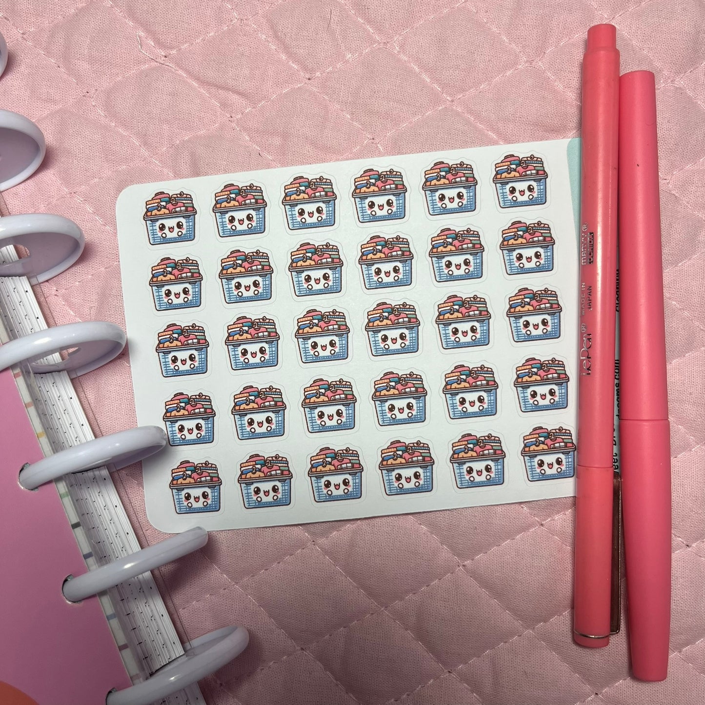 Cleaning Fold Laundry/Laundry Basket Icon Planner Stickers