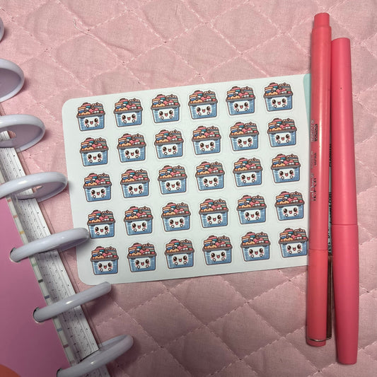 Cleaning Fold Laundry/Laundry Basket Icon Planner Stickers