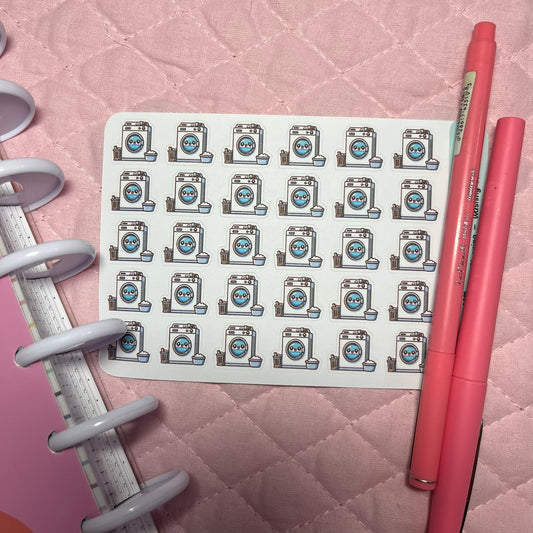 Cleaning Washing Machine Icon Planner Stickers
