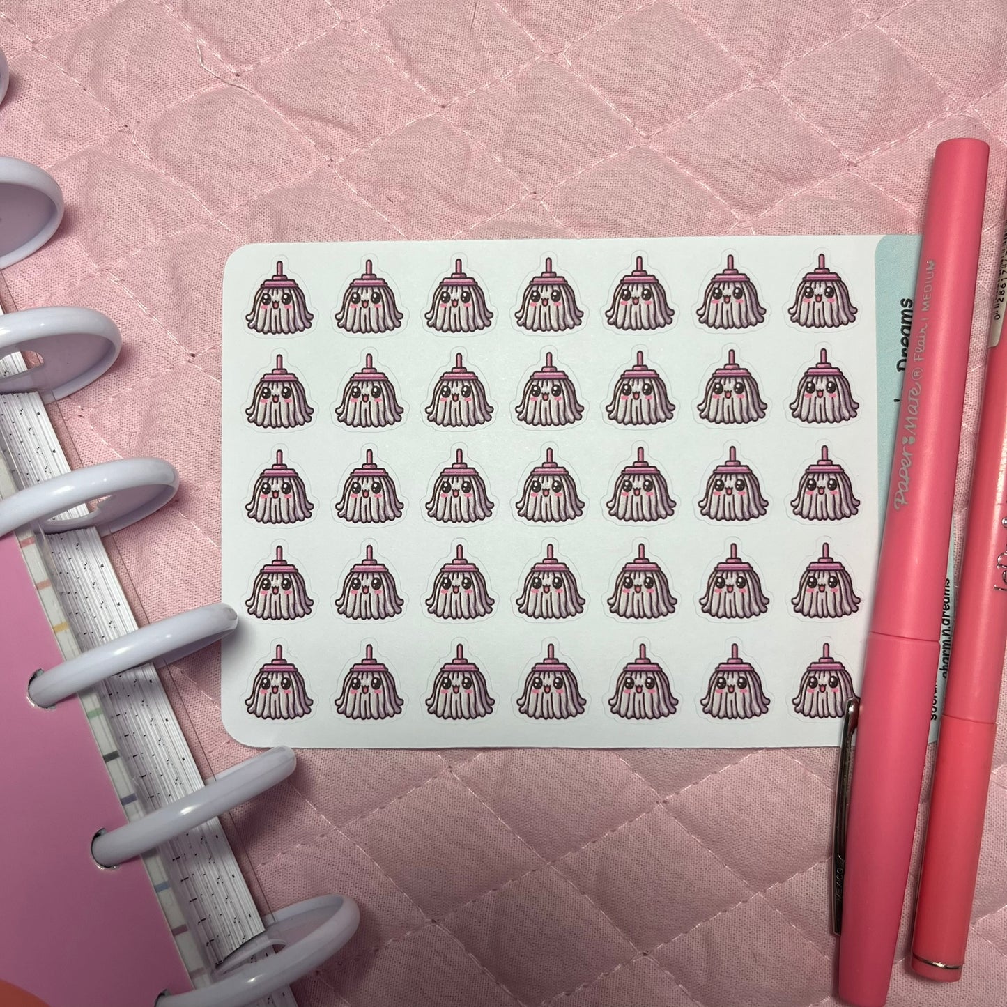 Cleaning Mop Icon Planner Stickers