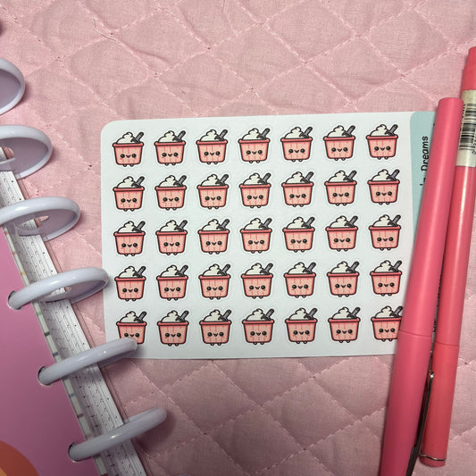 Cleaning Cat Litter Icon Planner Stickers