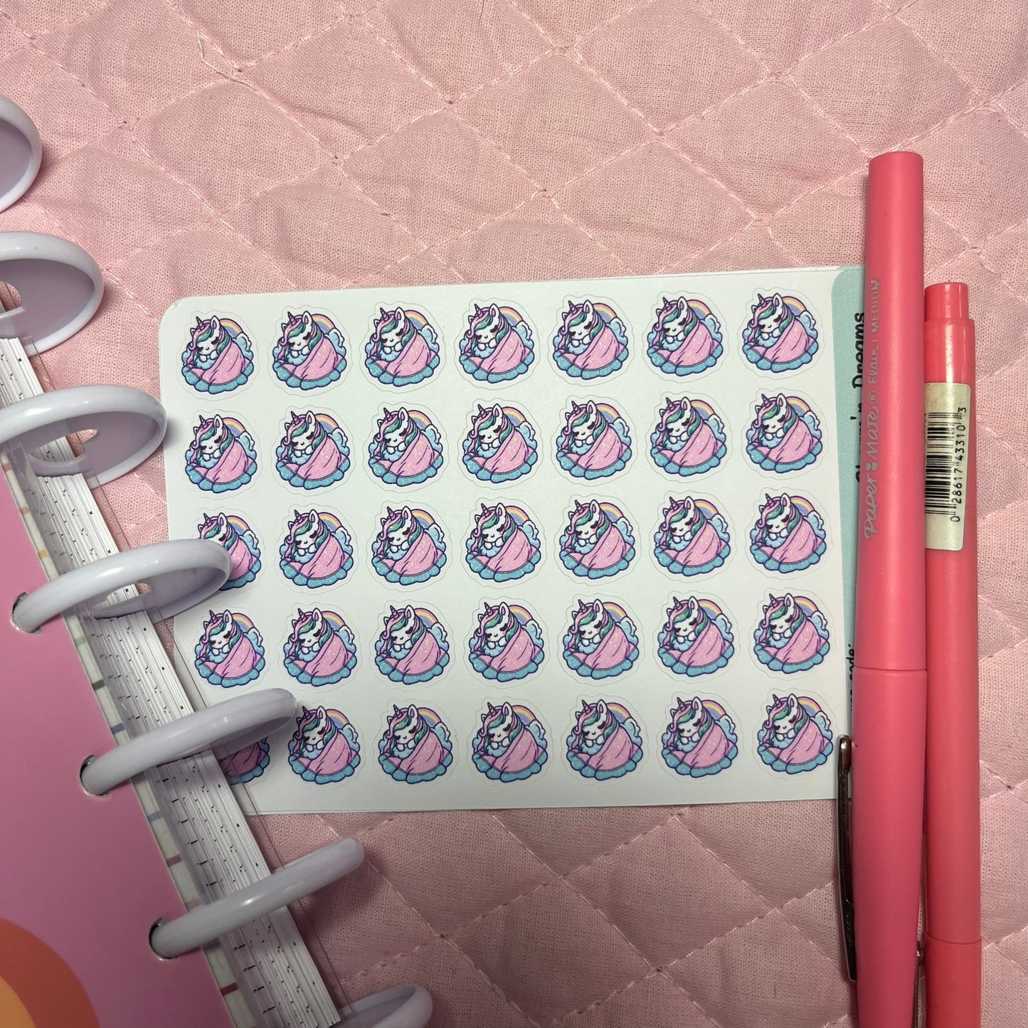Pastel Unicorn Nap Time Planner Stickers