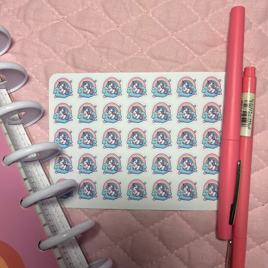 Pastel Unicorn Rainbows Planner Stickers