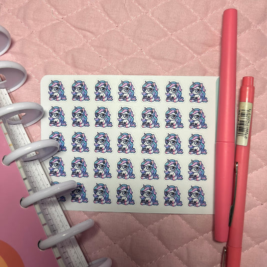 Pastel Unicorn Video Games Planner Stickers