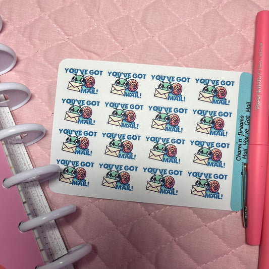 Snail You've Got Mail Paper Stickers