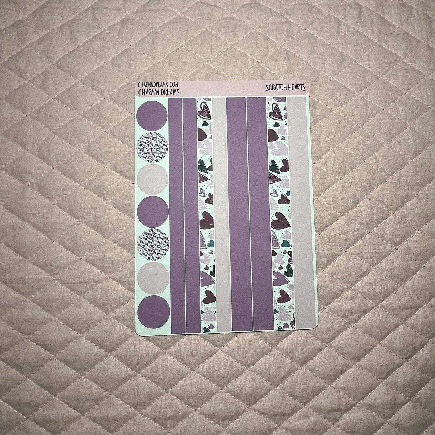 Scratch Hearts Planner Sticker Kit