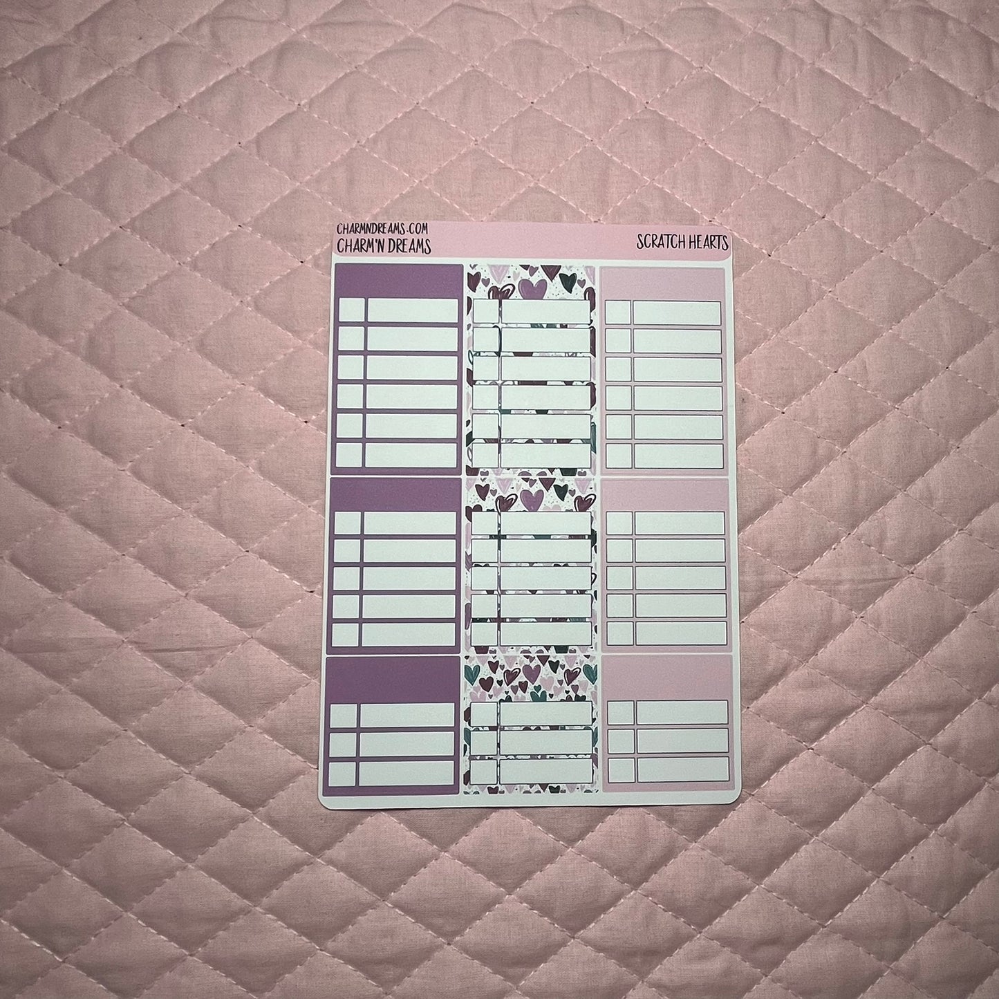 Scratch Hearts Planner Sticker Kit