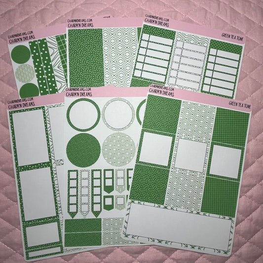 Green Tone Planner Sticker Kit
