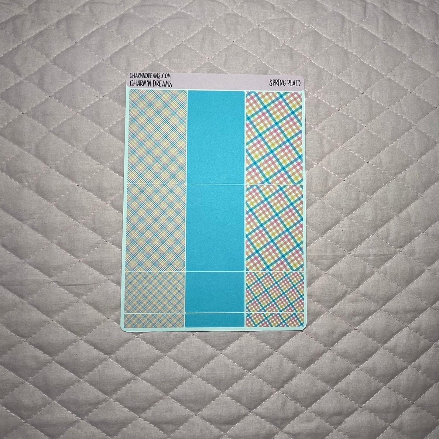 Spring Plaid Planner Sticker Kit