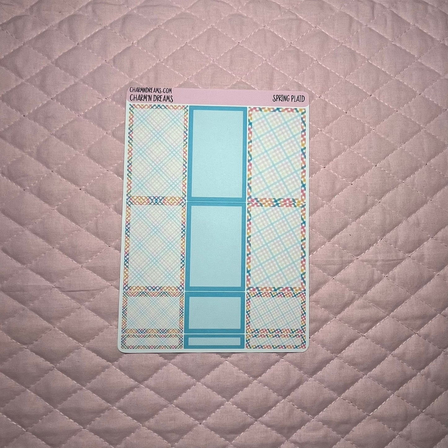 Spring Plaid Planner Sticker Kit