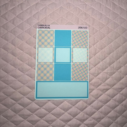 Spring Plaid Planner Sticker Kit