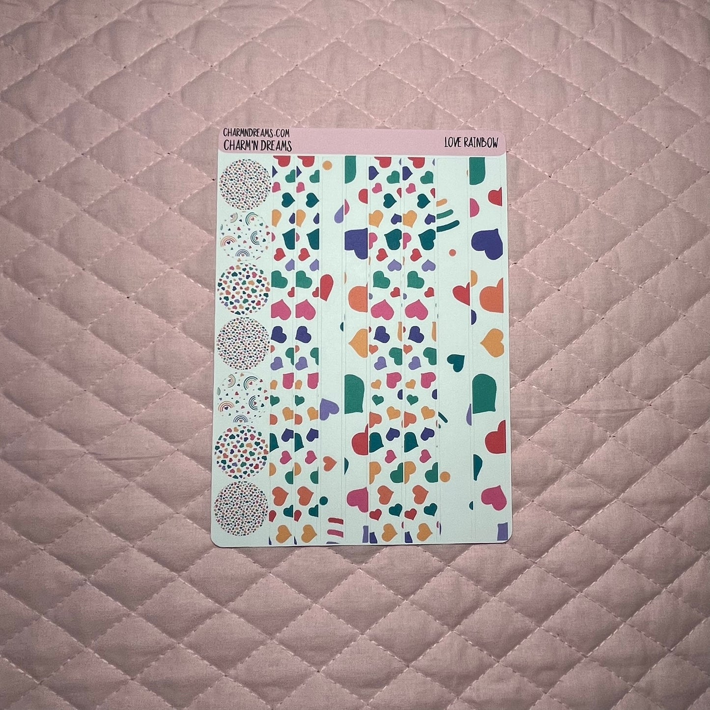 Rainbow Hearts Planner Sticker Kit