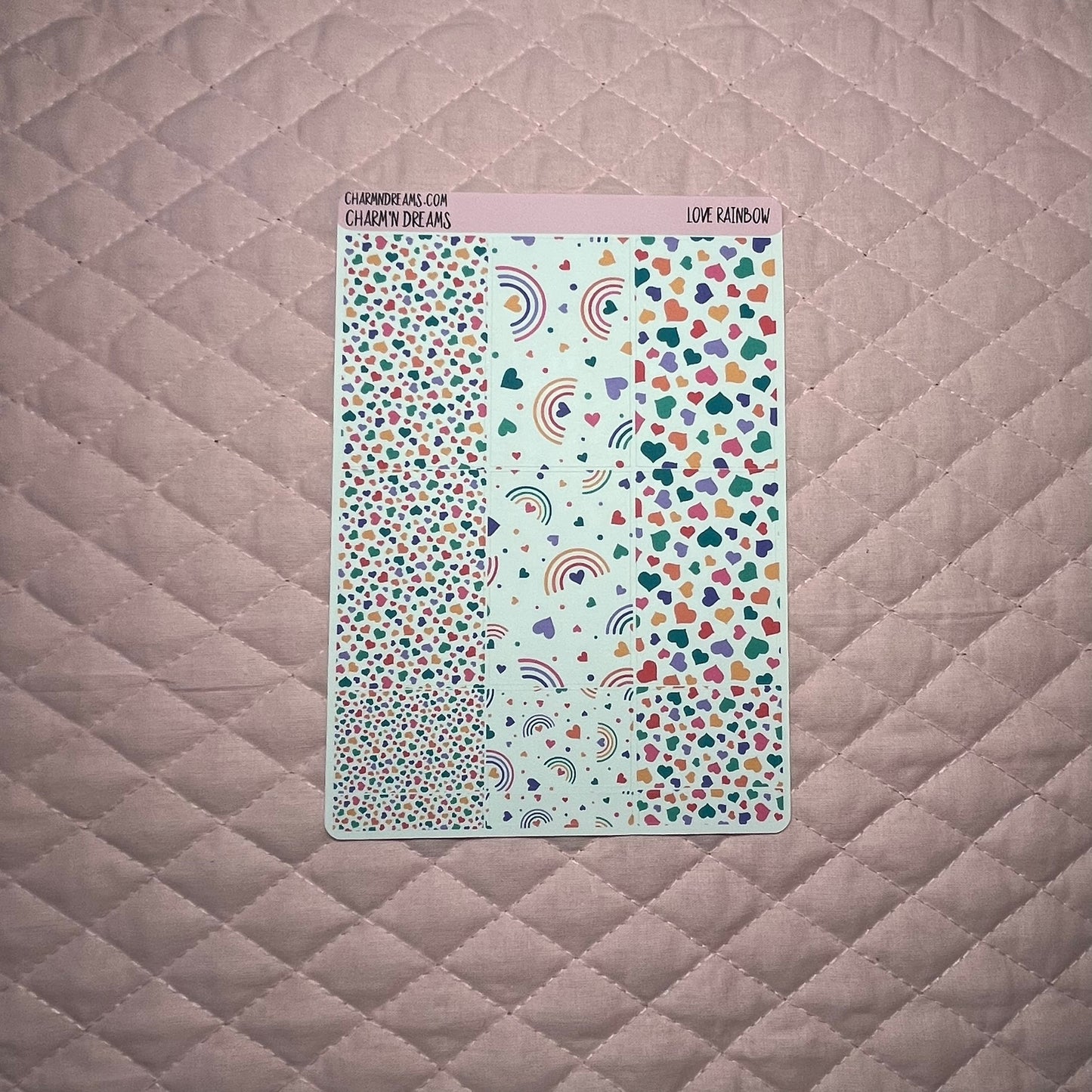 Rainbow Hearts Planner Sticker Kit