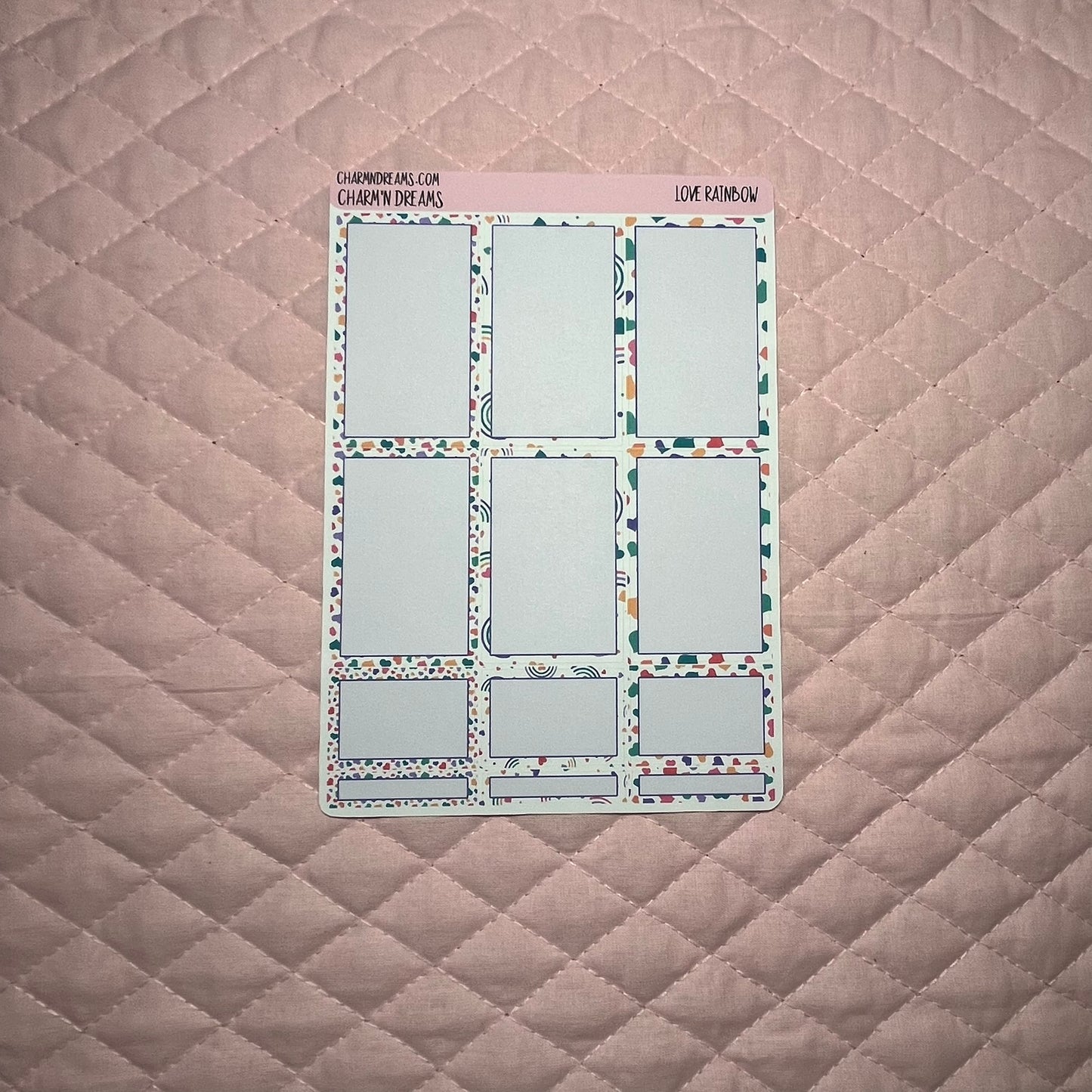 Rainbow Hearts Planner Sticker Kit