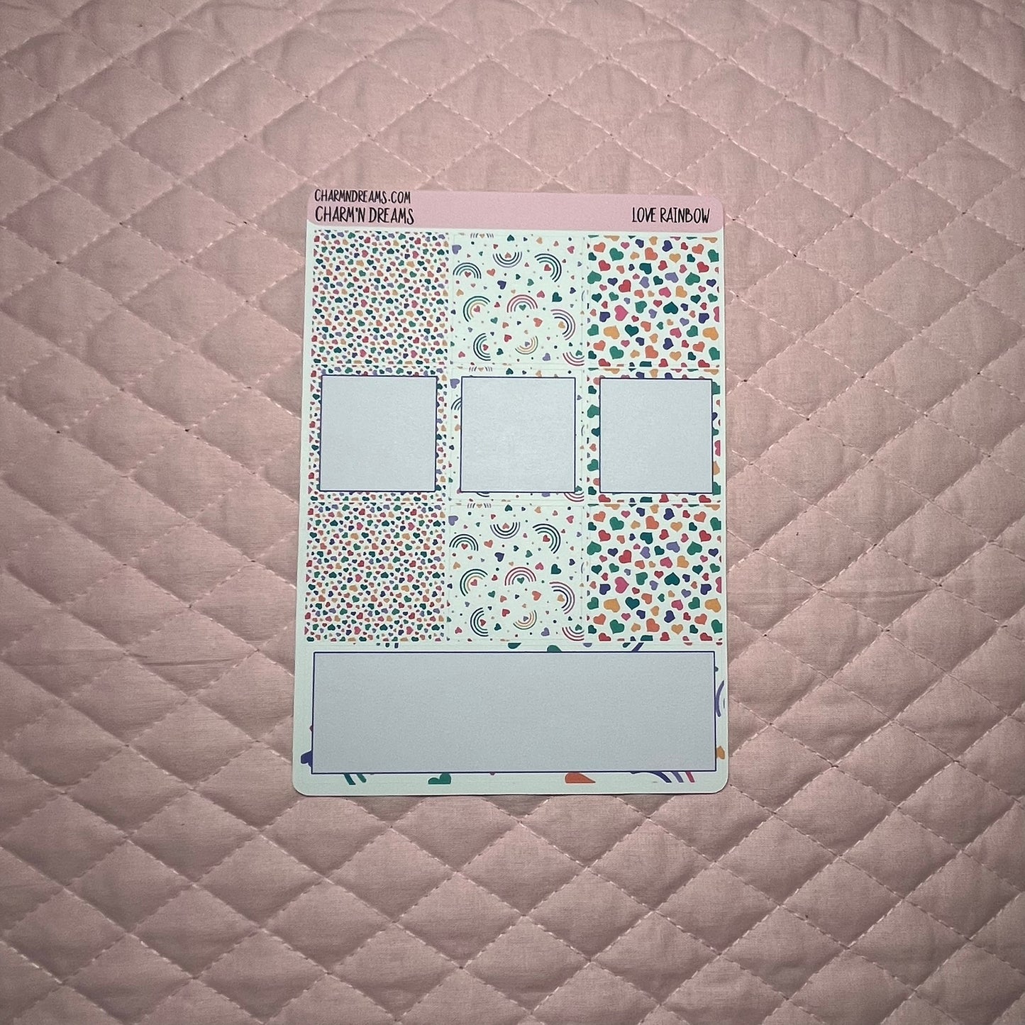 Rainbow Hearts Planner Sticker Kit