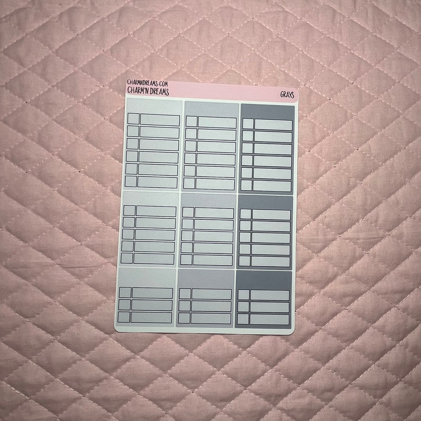 the Grays Planner Sticker Kit
