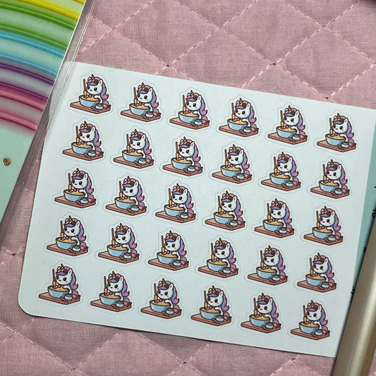 Rainbow Unicorn Baking Planner Stickers