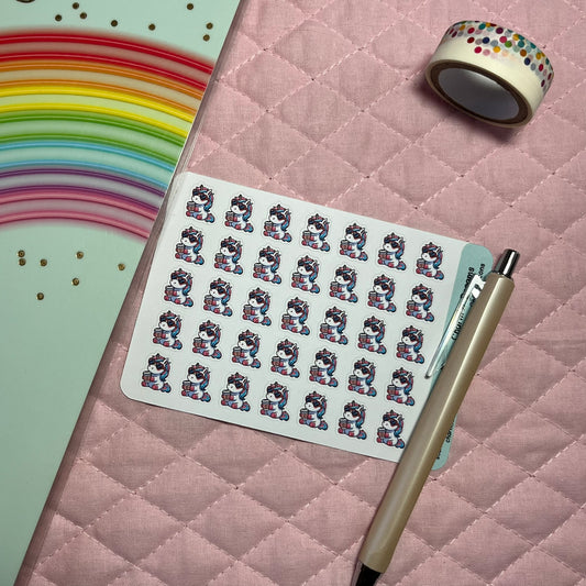 Rainbow Unicorn Coffee Planner Stickers