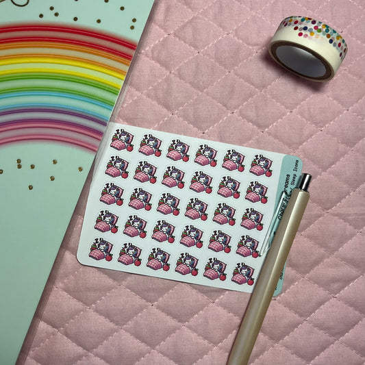 Rainbow Unicorn Nap Time Planner Stickers