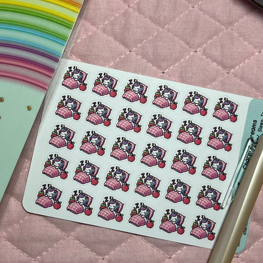 Rainbow Unicorn Nap Time Planner Stickers