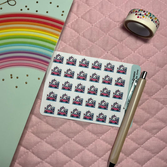 Rainbow Unicorn Fill Gas Planner Stickers