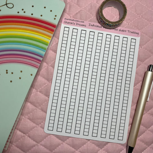 Individual 31 Days/Month Tracker Planner Stickers