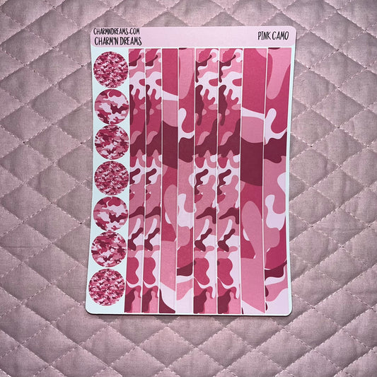 Pink Camo Planner Sticker Kit