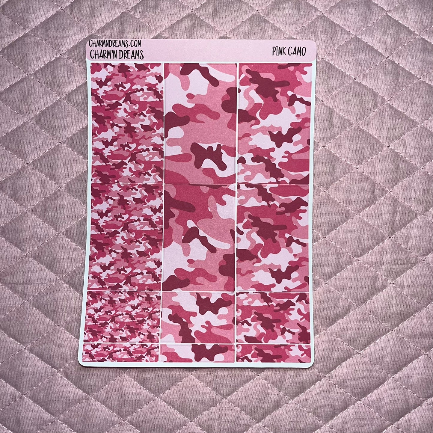 Pink Camo Planner Sticker Kit