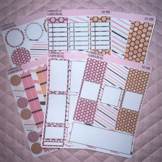 Bee Mine Honeycomb Planner Sticker Kit