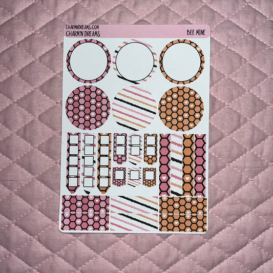 Bee Mine Honeycomb Planner Sticker Kit