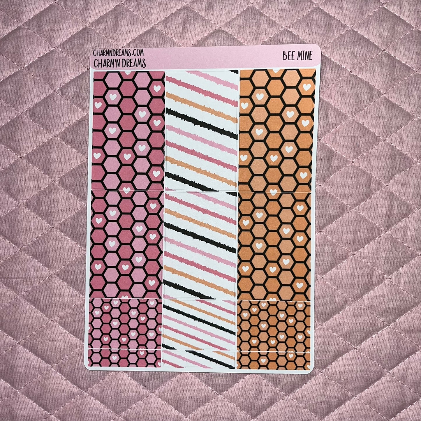 Bee Mine Honeycomb Planner Sticker Kit
