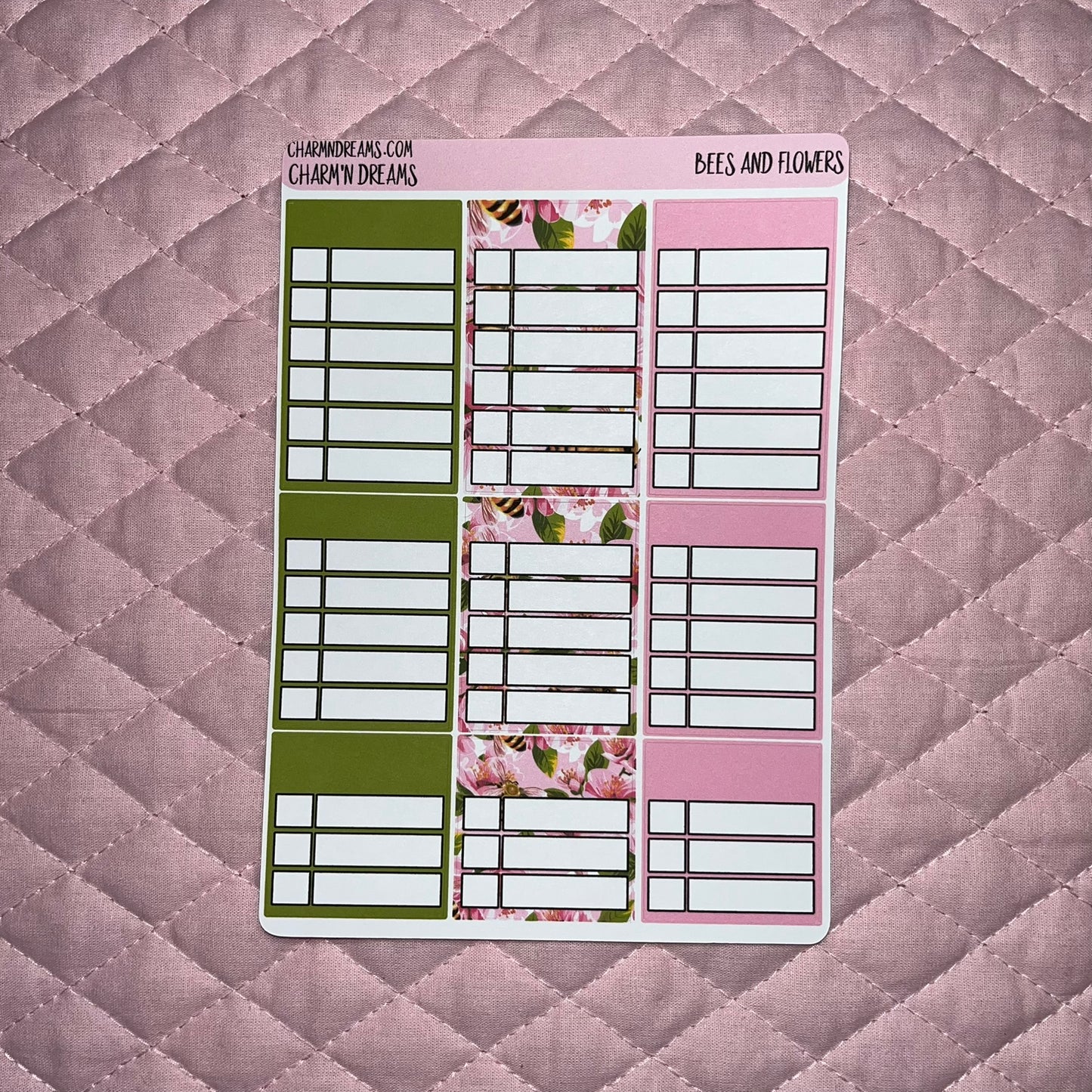 Bees and Flowers Planner Sticker Kit