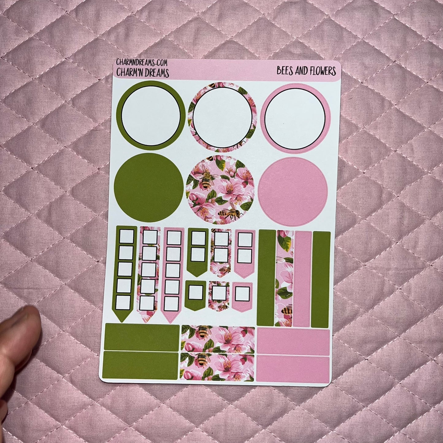 Bees and Flowers Planner Sticker Kit