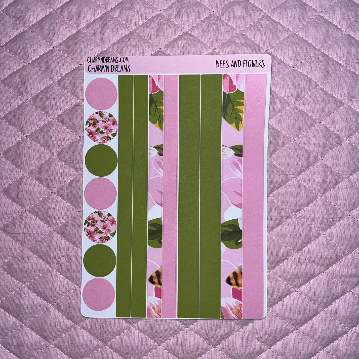 Bees and Flowers Planner Sticker Kit